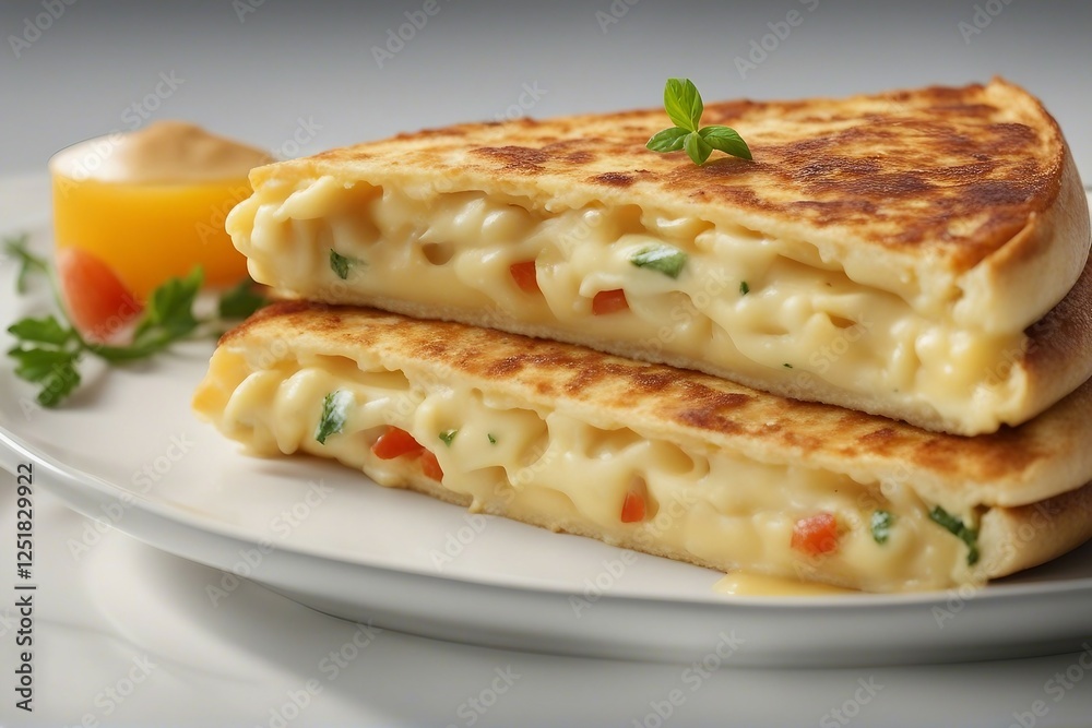 Delicious, Fluffy Omelet Made with Fresh Eggs | Generative AI Delicious, Fluffy Omelet Made with Fresh Eggs | Generative AI