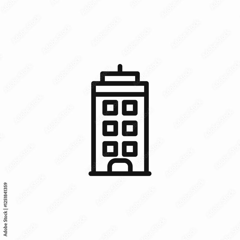 town apartment icon sign vector town apartment icon sign vector