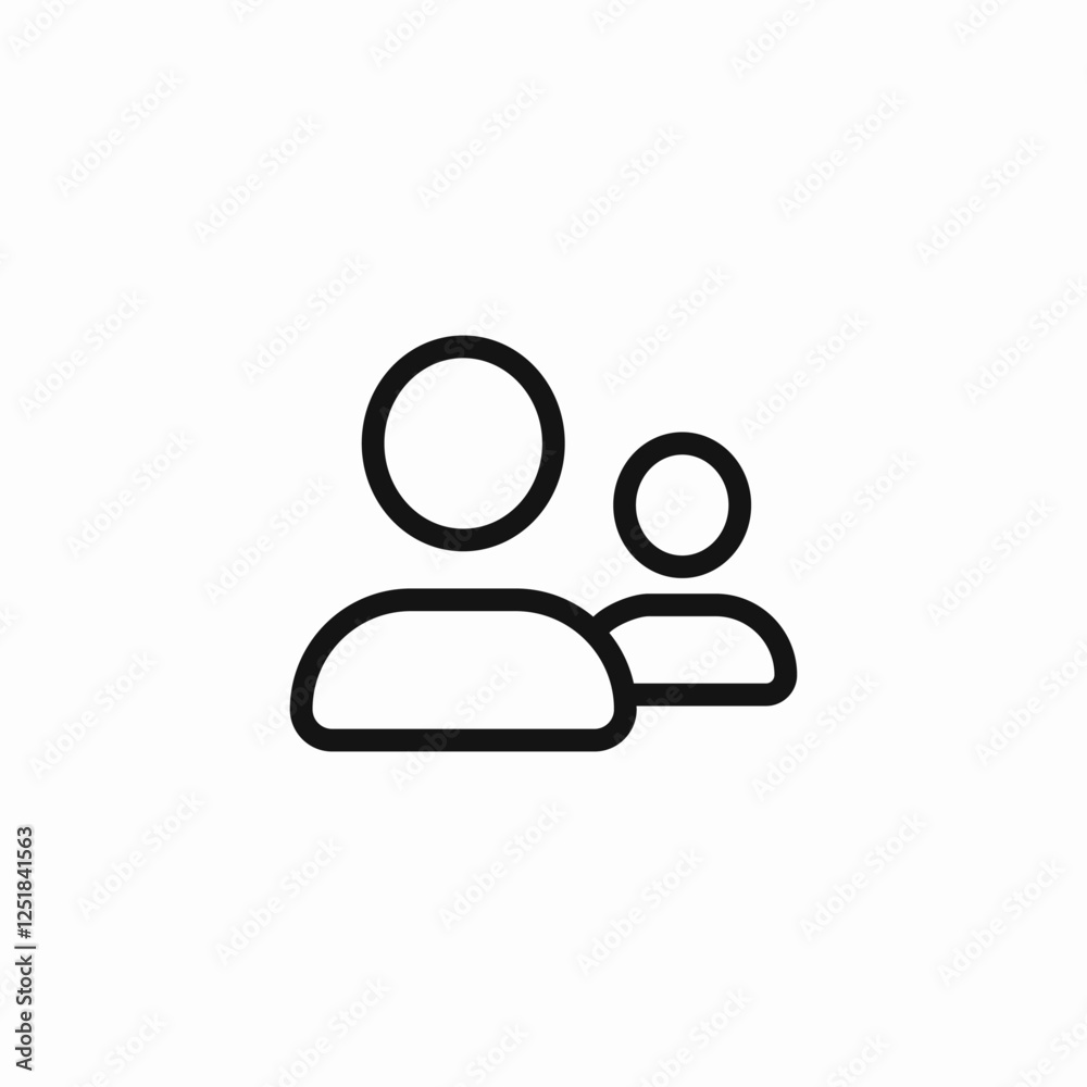 user friend list icon sign vector user friend list icon sign vector