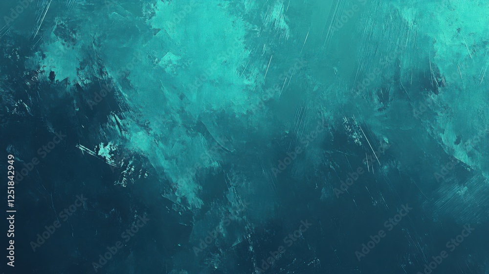 Obraz premium Cyan random painted background