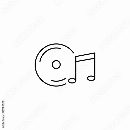 cd music disc icon sign vector