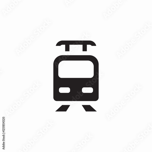 electric train icon sign vector