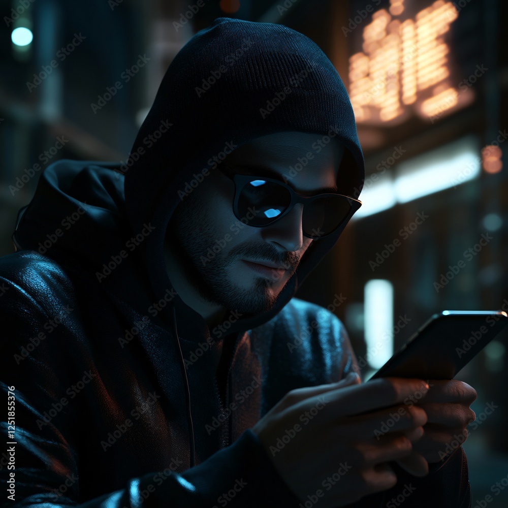 Man Using Smartphone for Phone Call Man Using Smartphone for Phone Call