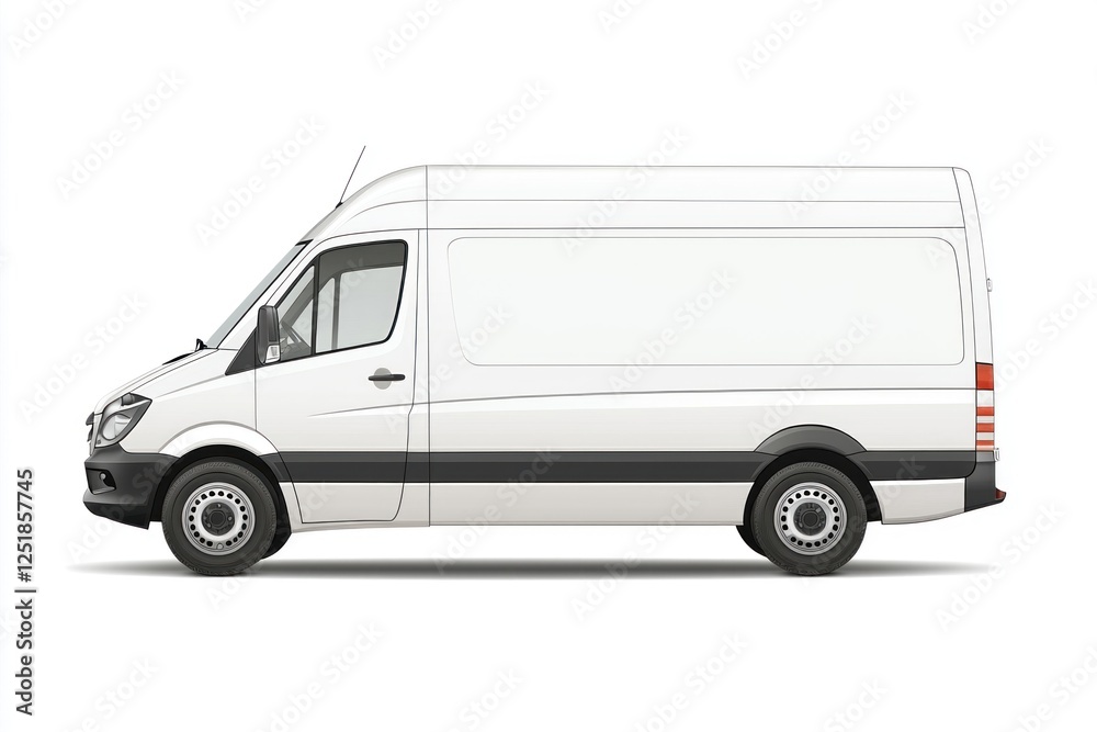 Delivery Van blank mockup with copy space and space for logotype isolated on white background. Commercial Vehicle. Cargo Van. Blank Van for design. Delivery Van. Delivery Van. Delivery Van blank mockup with copy space and space for logotype isolated on white background. Commercial Vehicle. Cargo Van. Blank Van for design. Delivery Van. Delivery Van.