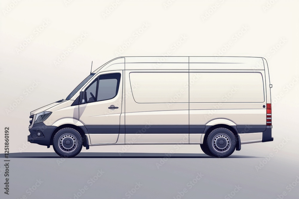 Delivery Van blank mockup with copy space and space for logotype isolated on white background. Commercial Vehicle. Cargo Van. Blank Van for design. Delivery Van. Delivery Van. Delivery Van blank mockup with copy space and space for logotype isolated on white background. Commercial Vehicle. Cargo Van. Blank Van for design. Delivery Van. Delivery Van.