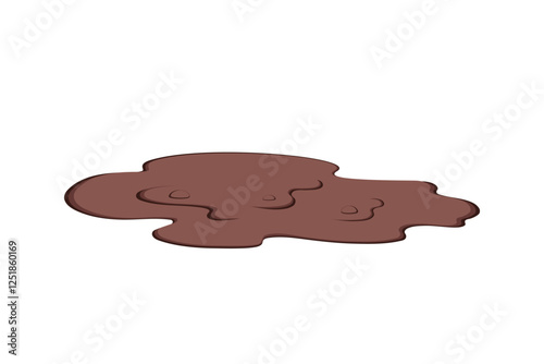 Dirty stain. Puddle of dirt. Vector color illustration on a white background.