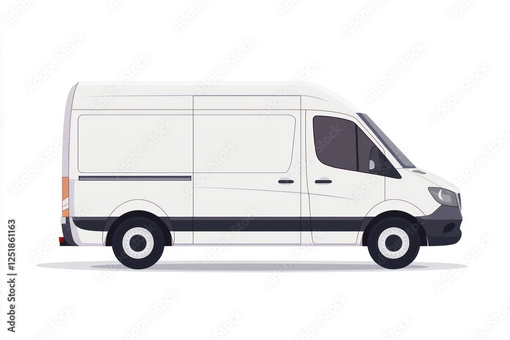 Delivery Van blank mockup with copy space and space for logotype isolated on white background. Commercial Vehicle. Cargo Van. Blank Van for design. Delivery Van. Delivery Van. Delivery Van blank mockup with copy space and space for logotype isolated on white background. Commercial Vehicle. Cargo Van. Blank Van for design. Delivery Van. Delivery Van.