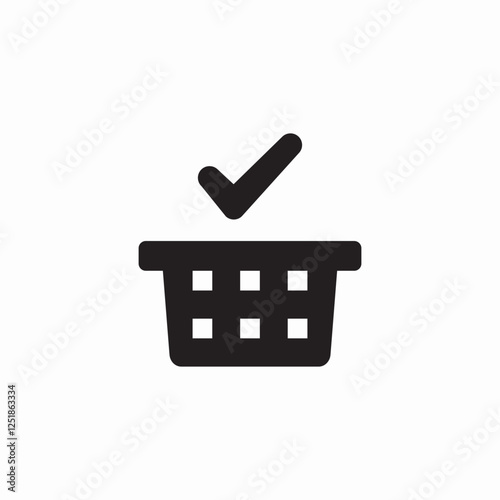 basket add icon sign vector