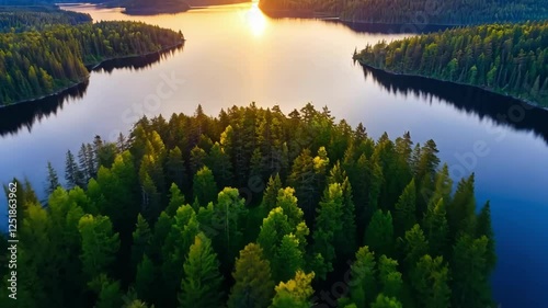 Tranquil sunset over finnish archipelago capturing natural beauty and peaceful surroundings