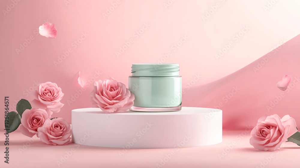Homemade Cosmetics in a Jar on White Background Homemade Cosmetics in a Jar on White Background