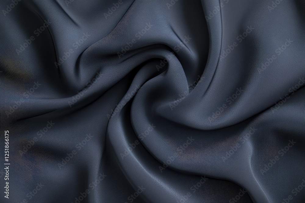 Obraz premium Close-up view of soft black fabric showcases its rich texture and subtle patterning. The natural light illuminates the folds and movement of the cloth, enhancing its appearance.