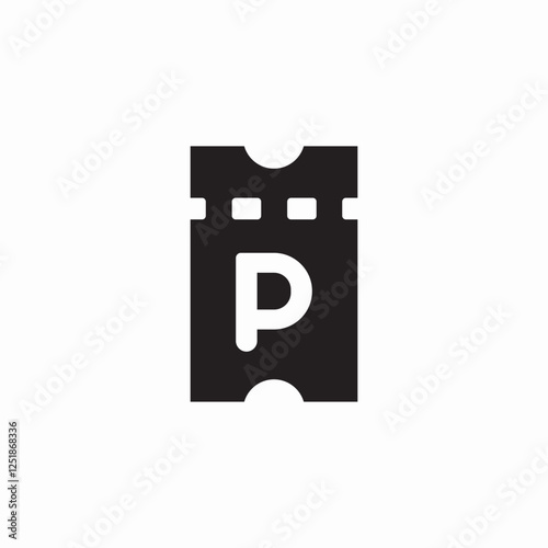 parking ticket icon sign vector