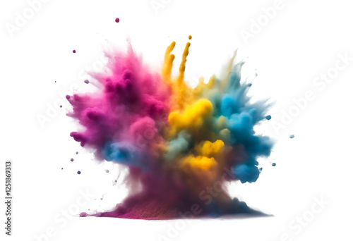 Obraz na płótnie colours powder background chemistry painted explosion blusher multicolored cosmic dust cascade blow festival cosmos crash dye cloud explode colorful holi black coloured abstract blast fantasy white w salonie