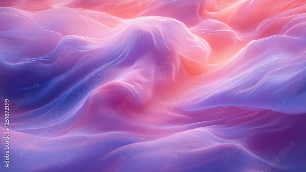 Obraz premium Abstract Flowing Colors in Soft Silk Texture from Above View