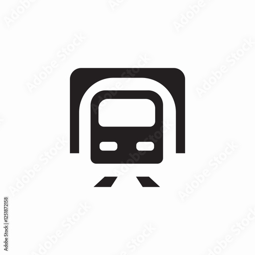 train tunnel icon sign vector photo