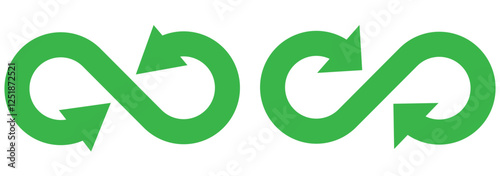 simple infinity symbols. Design elements for unlimited infinity, endless, eternity, loop, discontinuation, and repetition concepts. Vector illustration eps 888.
