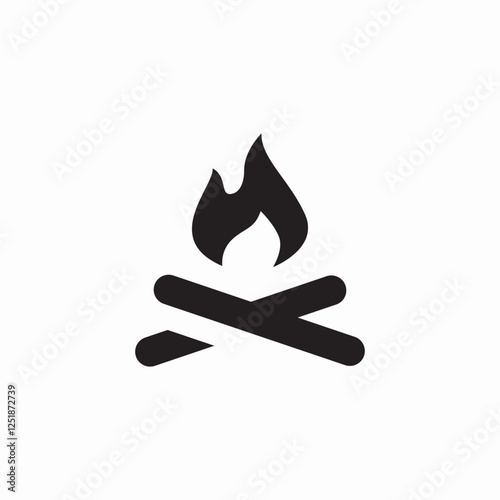 woods burn icon sign vector