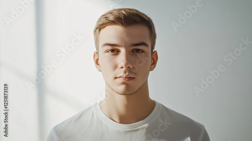 Passport Size Photo of a Man with White Background