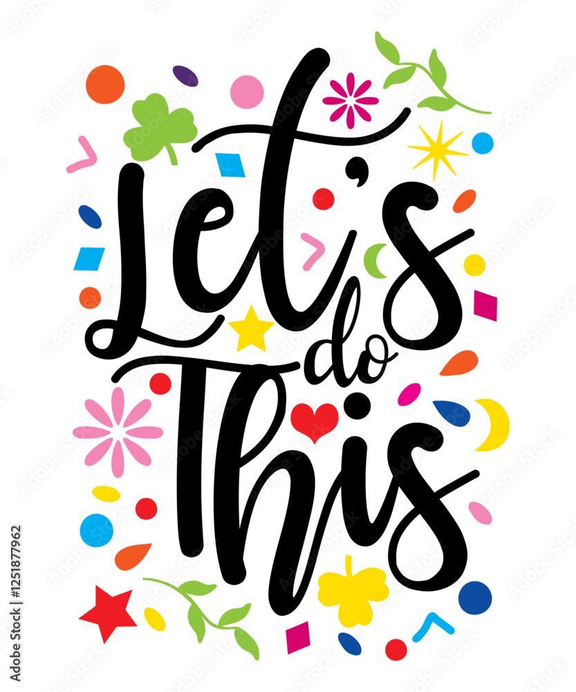 Naklejka premium Let's do this text. vector illustration