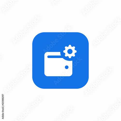 wallet modify icon sign vector