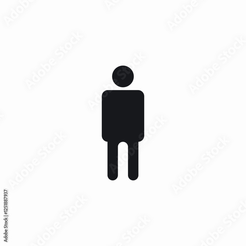 male customer waiting icon sign vector