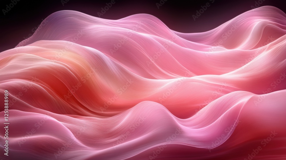 Fototapeta premium Soft Pink Waves Flowing Gently in Abstract Design Aesthetic Style