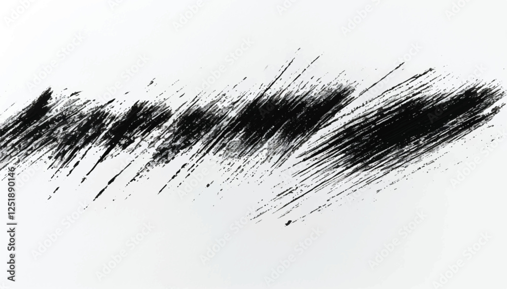 Fototapeta premium Grunge texture. Monochrome texture. Grunge black and white pattern. Brush strokes. Scratches Strokes. Abstract background.