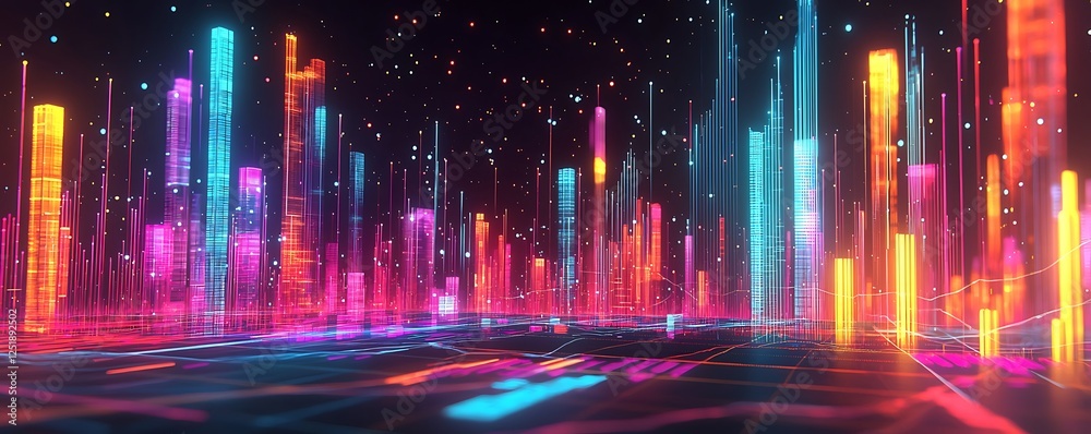 Financial data document with graphs and charts, showcasing marketing research, planning, and management strategy in hologram Financial data document with graphs and charts, showcasing marketing research, planning, and management strategy in hologram
