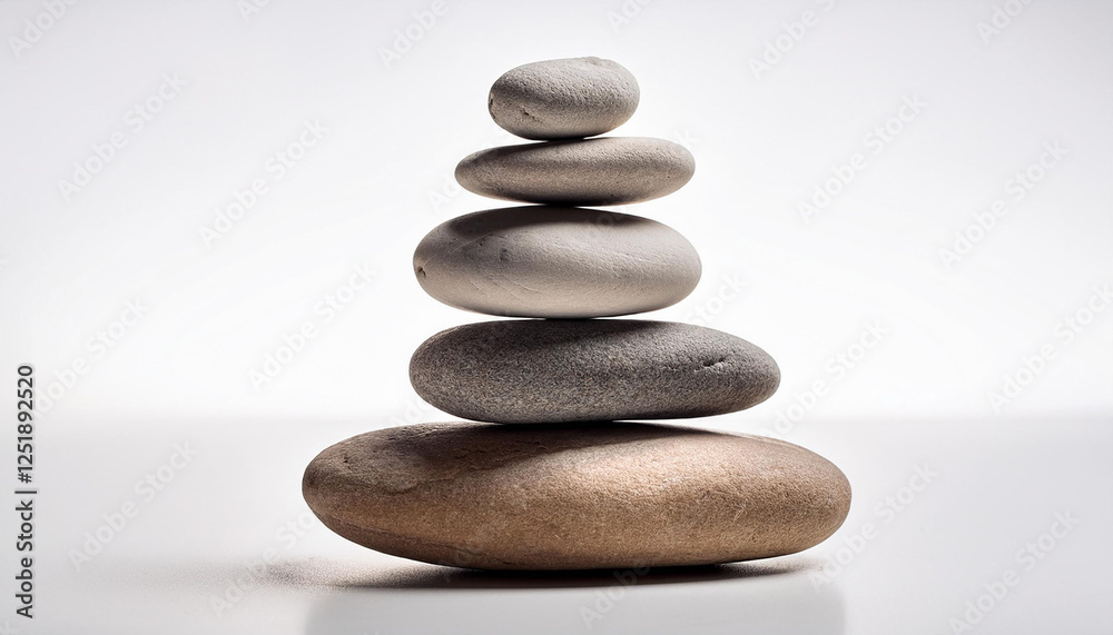 pyramid of stacked stones on a white background stabilization and balance in life pyramid of stacked stones on a white background stabilization and balance in life