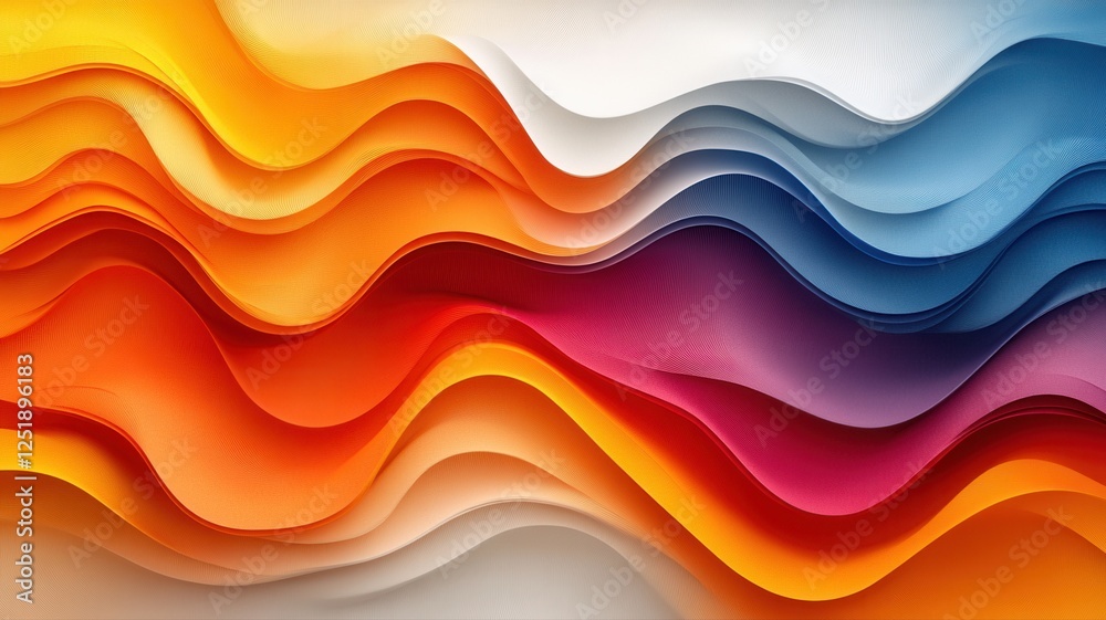 Fototapeta premium Colorful Abstract Waves Design with Dynamic Flowing Patterns