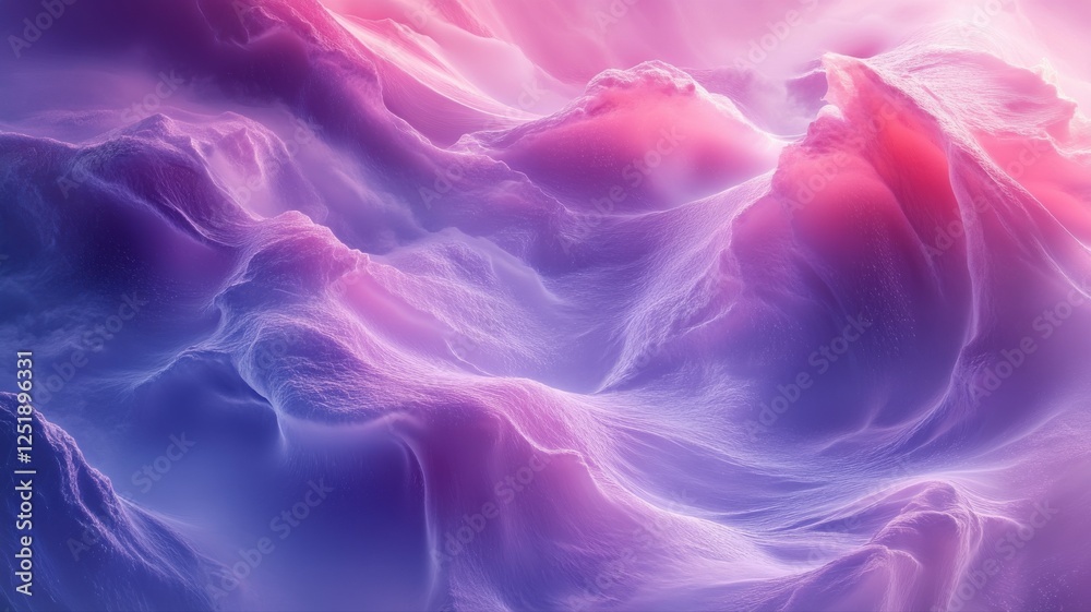 Obraz premium Soft Wave Patterns with Shades of Purple and Pink in Abstract Design