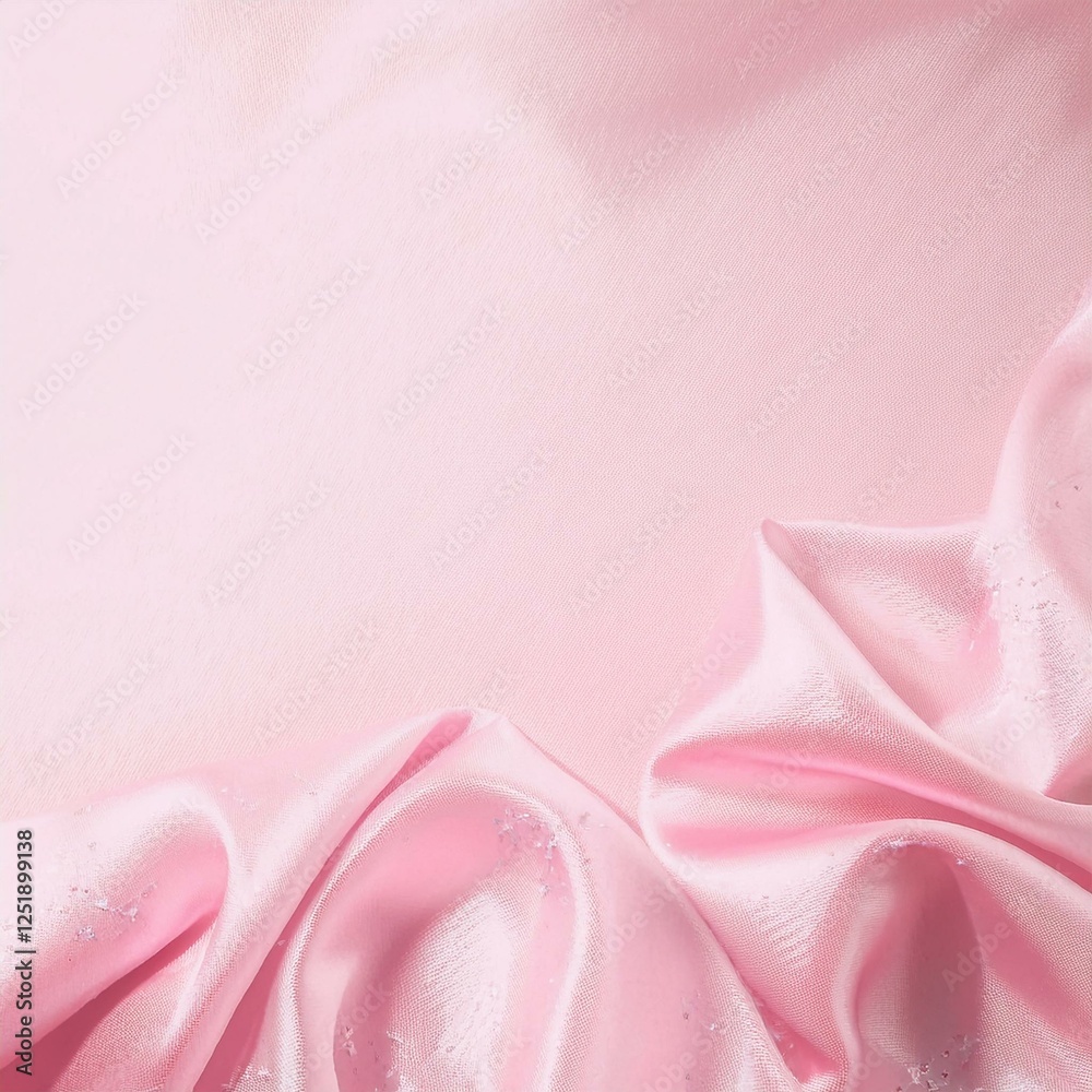 Pink silk satin background. Soft wavy folds on the fabric. Wedding, anniversary, valentine, love, tender, holiday, celebration, card. Beautiful pink abstract background with copy space for your design Pink silk satin background. Soft wavy folds on the fabric. Wedding, anniversary, valentine, love, tender, holiday, celebration, card. Beautiful pink abstract background with copy space for your design