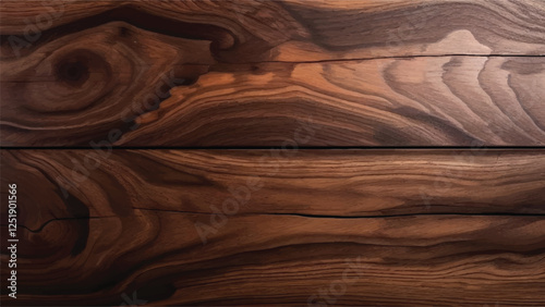 Brown Wooden Planks with Rich Grain. Wood Texture. Wooden Background. Vintage Wood Panel Wall. 