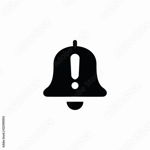 notification bell warning icon sign vector