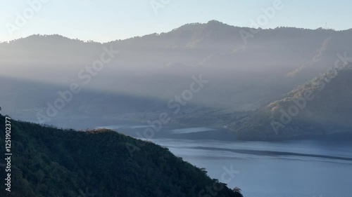 Cinematic drone shots of Lake Ayarza, Guatemala – Morning mist, mountain landscapes, and jet ski action