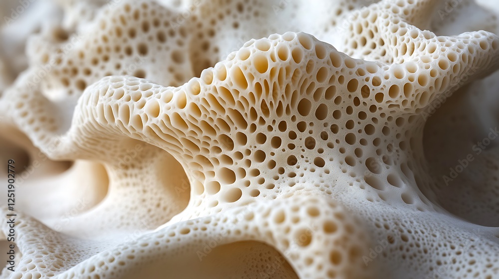 Extreme macro of a natural porous texture revealing fine organic details Extreme macro of a natural porous texture revealing fine organic details