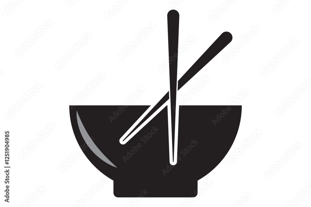 Simple vector icon noodle bowl with chopstick icon . Simple vector icon noodle bowl with chopstick icon .