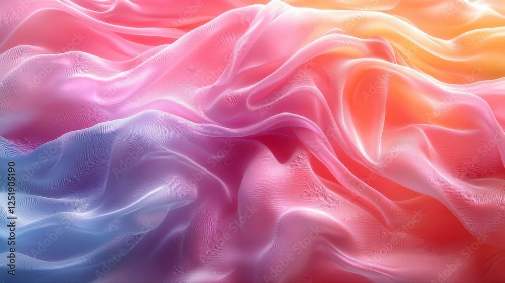 Fototapeta premium Colorful Silky Fabric Flowing Abstract Background for Design Projects