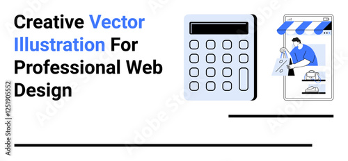 Calculator with numeric display and shopping app on phone screen, highlighting digital finance, budgeting, e-commerce, sales, business analytics, online transactions, and marketing. Ideal for flat