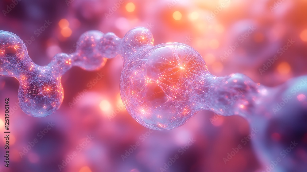 Obraz premium Quantum inspired molecular arrangement with intricate connectivity