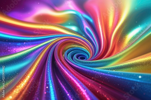 Vibrant Gradient Visuals with Captivating Color Flow and Shimmering Rainbow Contours photo