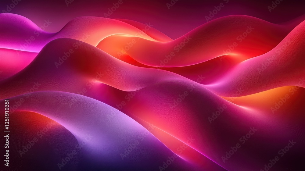 Fototapeta premium Colorful Abstract Waves Creating Dreamy Fluid Background Design