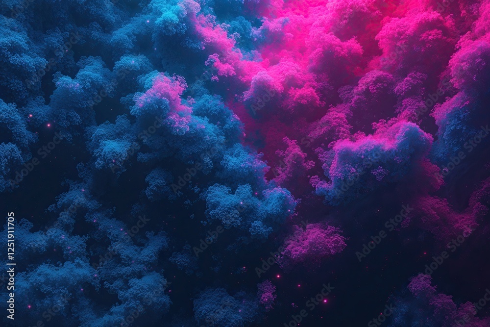 Fototapeta premium Vibrant Dark Blue and Pink Abstract Grainy Background with Glowing Color Gradient and Noise Texture