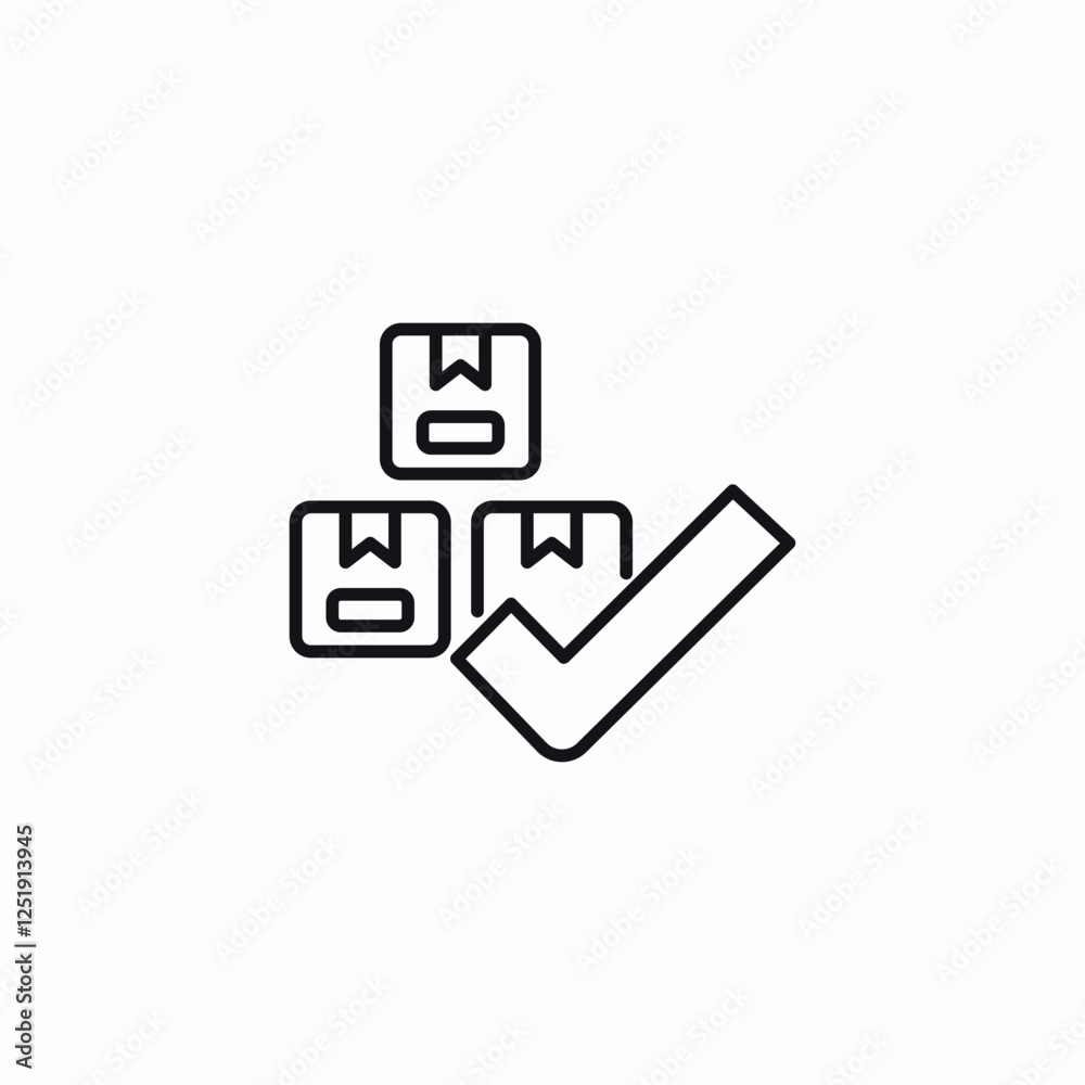 package checkmark icon sign vector package checkmark icon sign vector