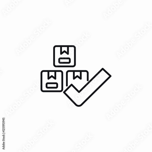 package checkmark icon sign vector