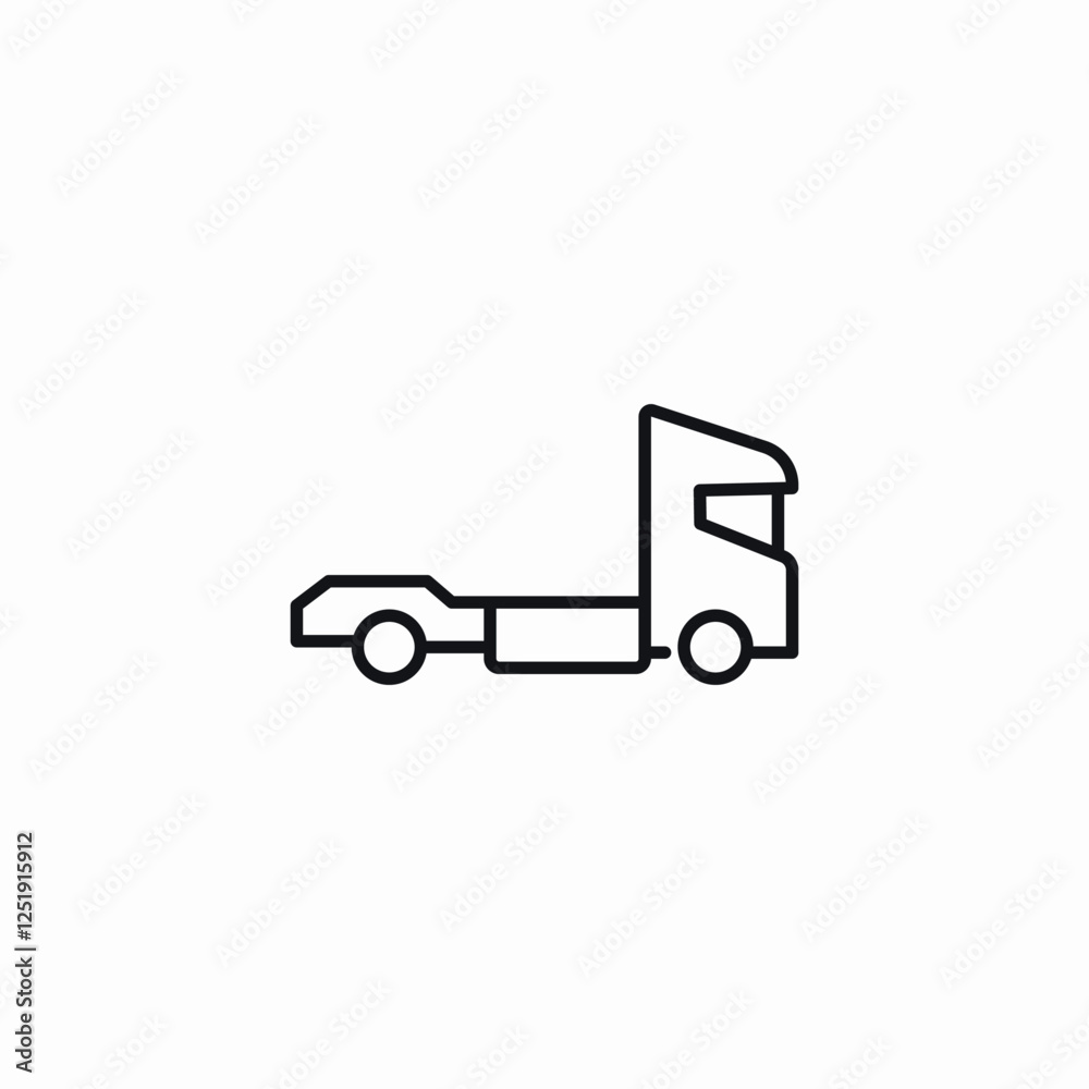 trailerless truck icon sign vector trailerless truck icon sign vector