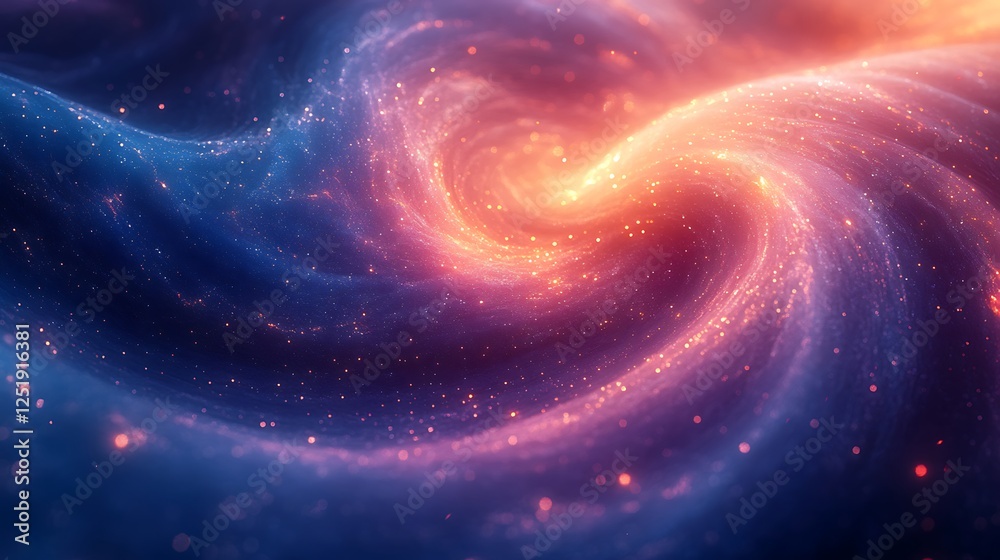 Obraz premium Data analysis through a scientific lens with vivid swirling blue and magenta compositions