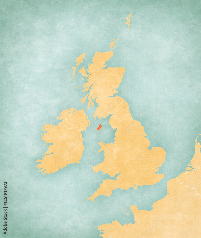 Map of British Isles - Isle of Man Map of British Isles - Isle of Man