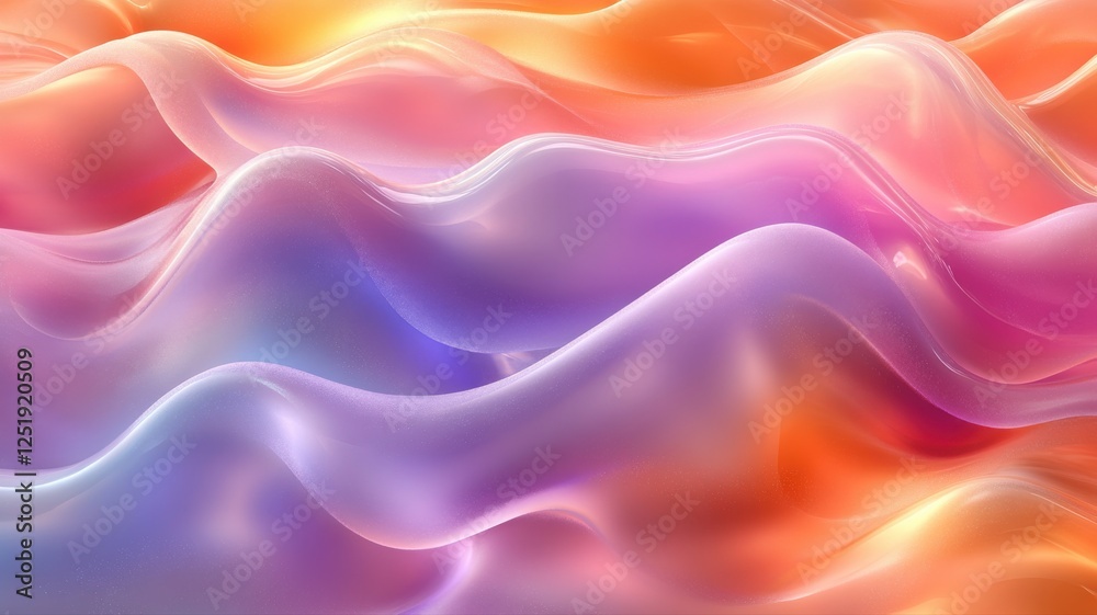 Obraz premium Colorful Waves of Abstract Motion in Soft Liquid Form