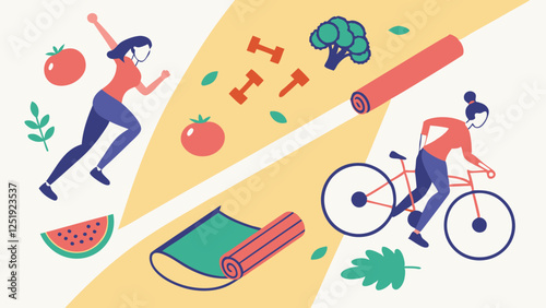 Illustrated Guide to Healthy Living with Exercise and Nutrition